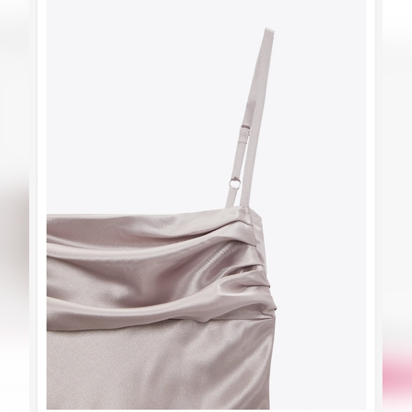 Zara *  Satin Cut Out Slip Midi Dress Size M - Picture 8 of 15